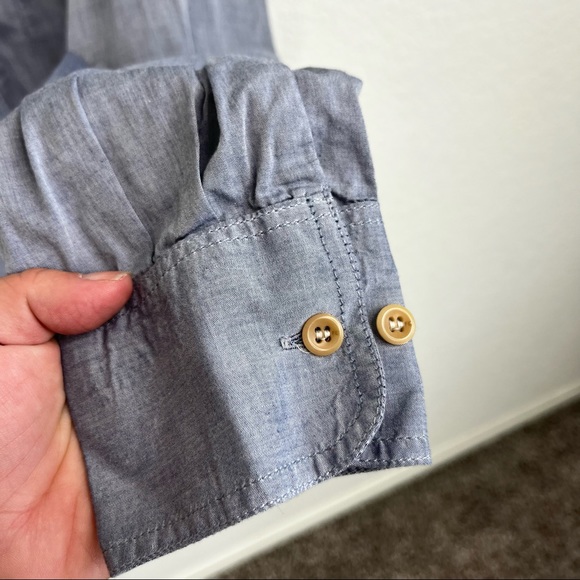 FCUK French Connection Denim Chambray Button Down Shirt - Picture 6 of 9